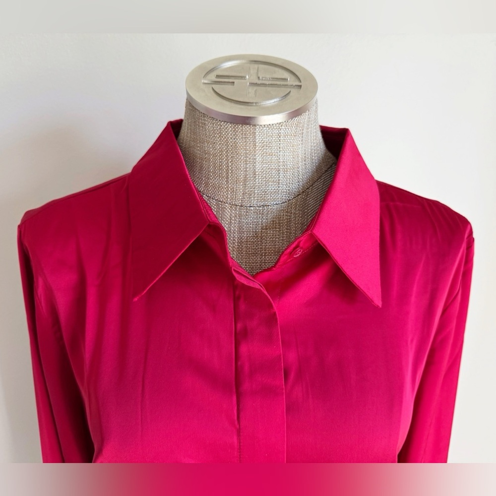 NWT Andrea Iyamah Ruby Red Blouse - Picture 9 of 13